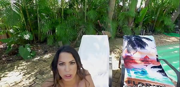  Busty Julianna Vega twerks while penetrated outdoors